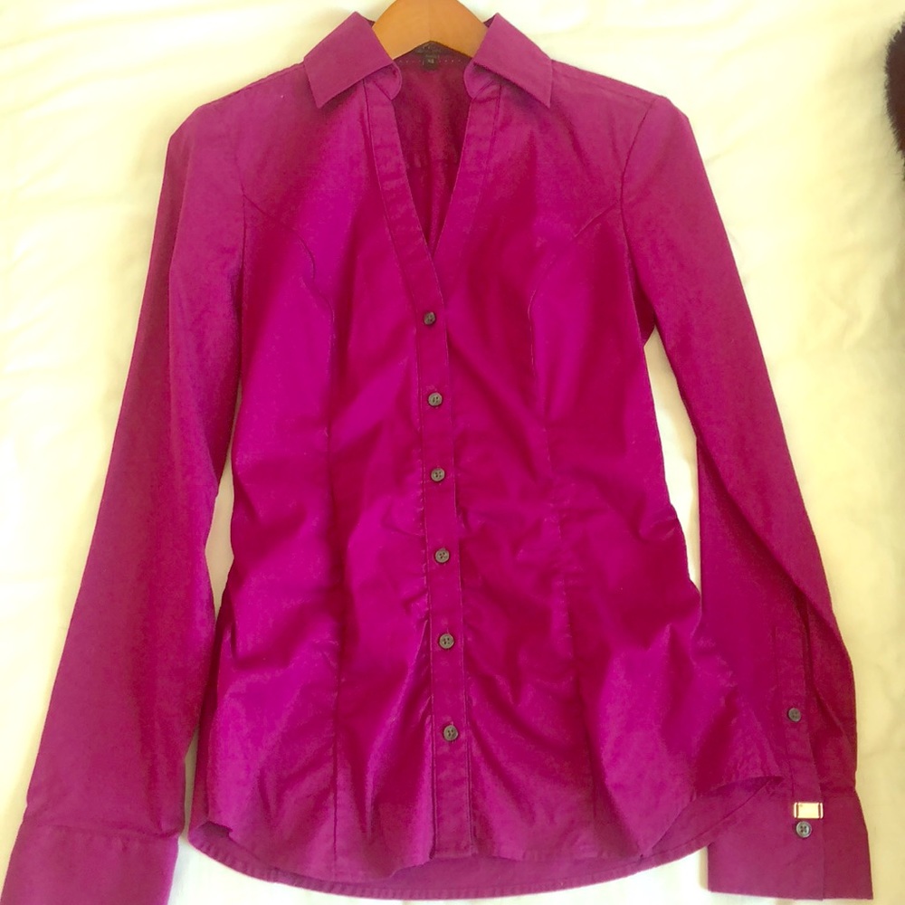 Express Essential Stretch button-up dress shirt